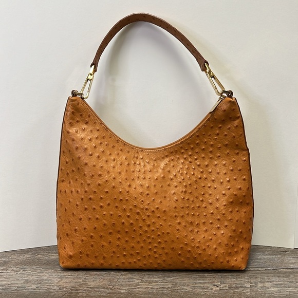 SOLD IN STORE Tanner Made in Italy Genuine Leather Embossed Shoulder Bag - Picture 3 of 16